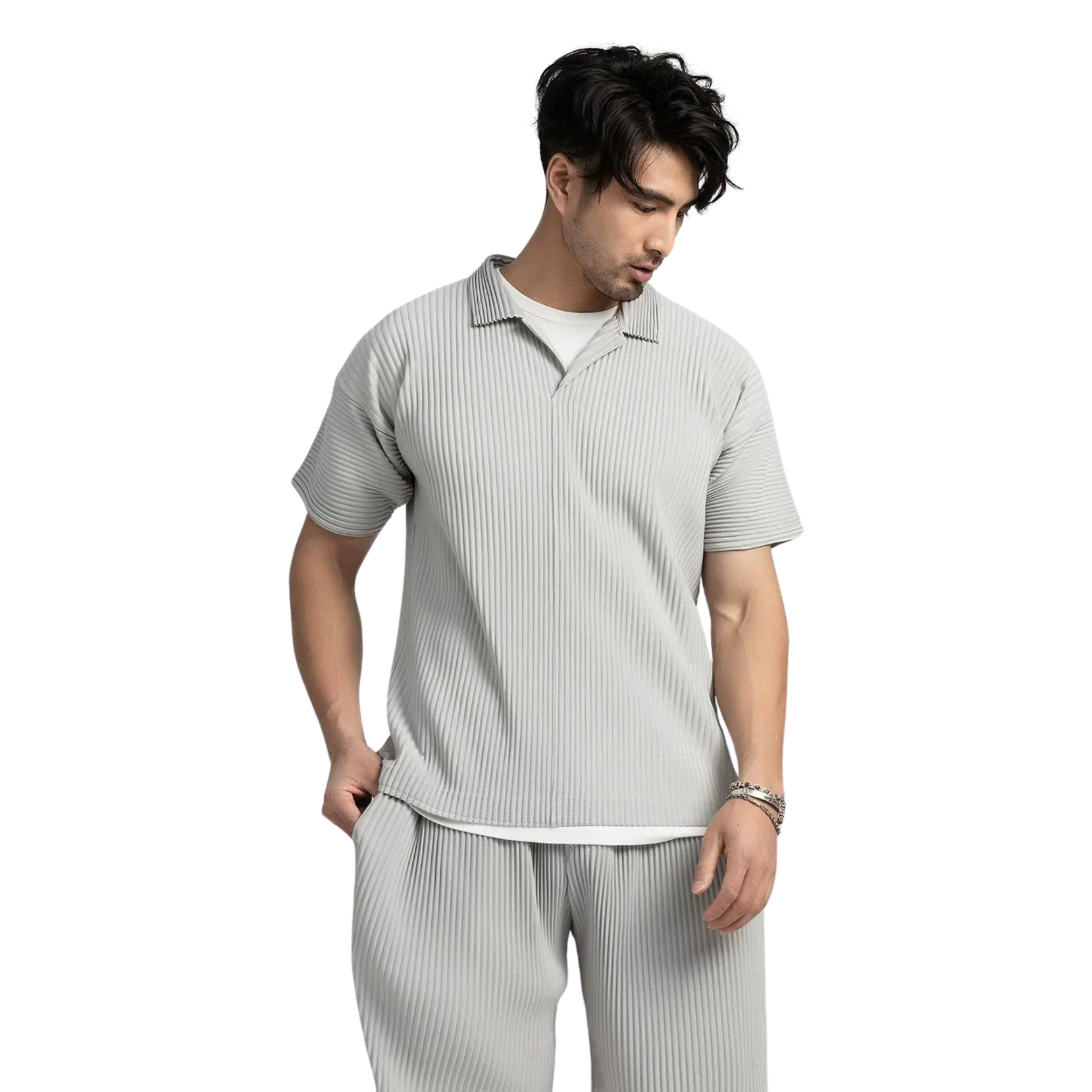 Oryx Dammah Polo T-Shirt - Light Gray